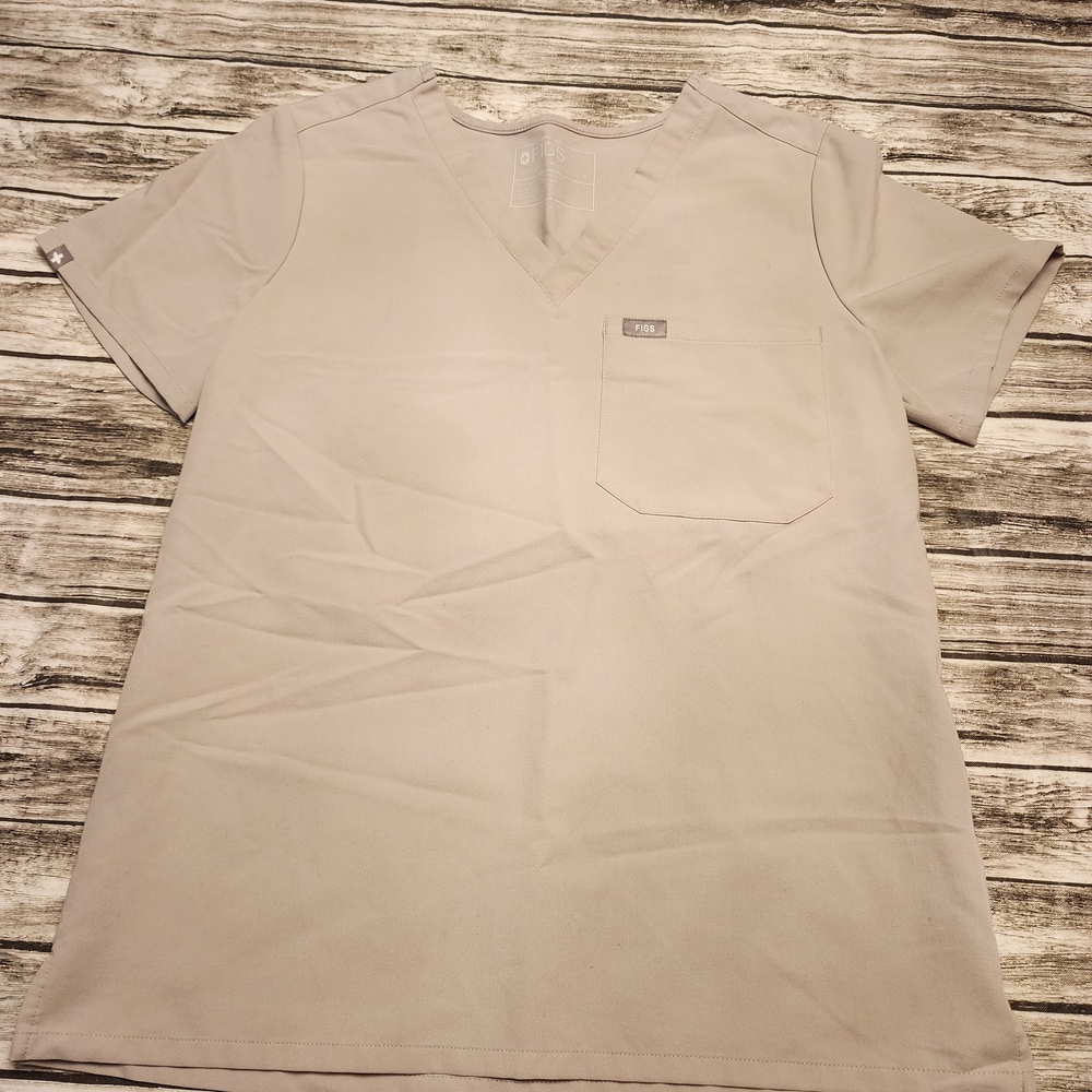 Figs Beige Scrub Top